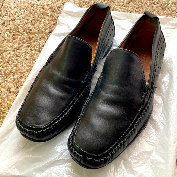 Timberland Smart Comfort Loafer Black Leather Slip On Casual Comfort Mens 9.5W - Picture 1 of 9